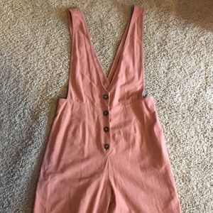 Coral Buttoned Jumpsuit